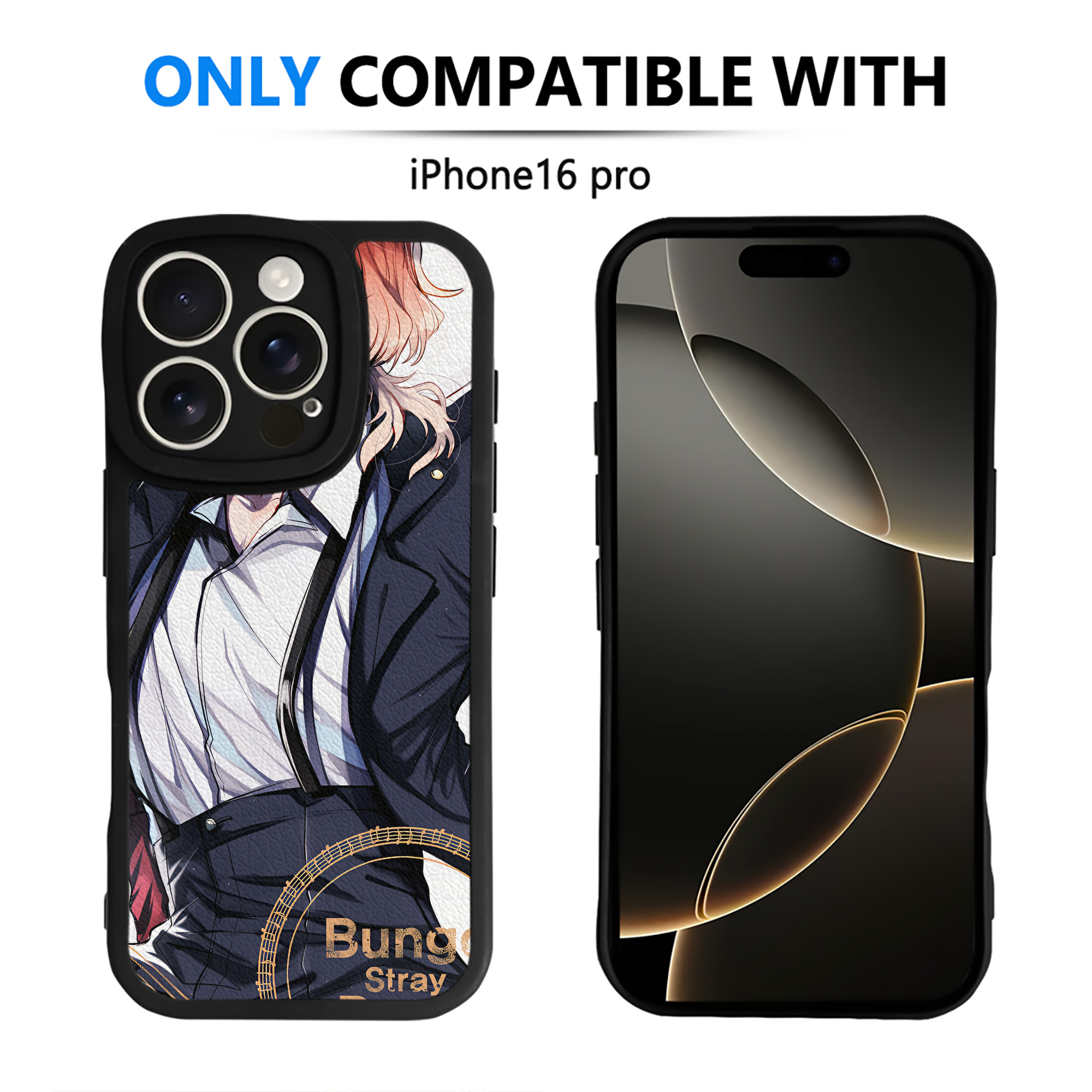 （画像用） 文豪ストレイドッグス Bungo Stray Dogs 【iPhone 16シリーズ対応】シリコンスマホケース（レザー調） 材質：シリコン